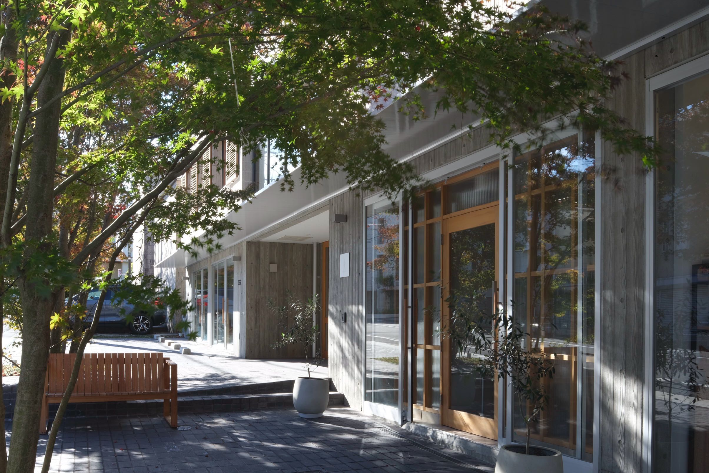 East side walk and shops front   East side walk and shops front