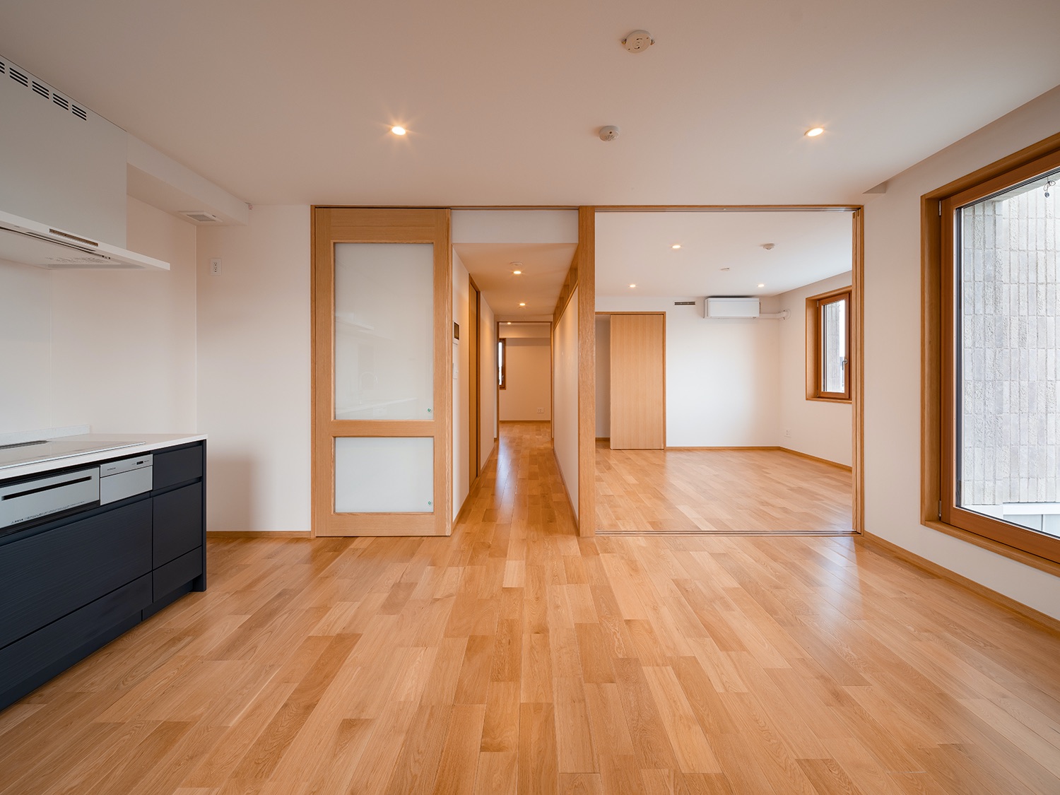 Residence corridor from living with connected bedroom   Residence corridor from living with connected bedroom