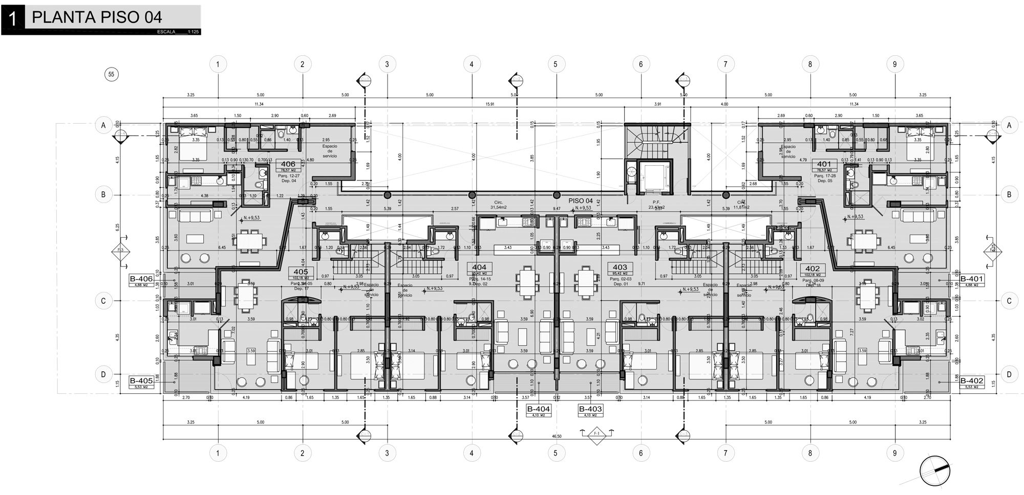  Fourth floor plan 